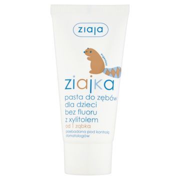 Ziajka, pasta do zebow,bez fluoru, z xylitolem, 50 ml,tuba