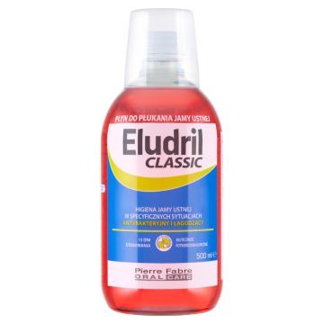 Eludril Classic, płyn do płukania jamy ustnej, 500ml