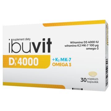 Ibuvit D3 4000+K2 MK-7 Omega 3, kapsułki miękkie, 30 szt.