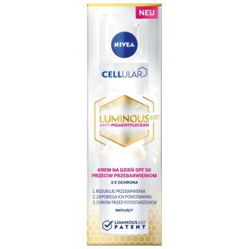 Nivea Cellular Luminous 630, krem,p/przeb.,SPF50,n/dz,40ml