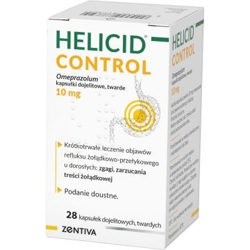 Helicid Control, 10 mg, kapsułki dojelitowe, twarde, 28 szt.