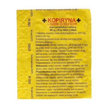 Kopiryna, 400 mg + 50 mg, tabletki, 6 szt.