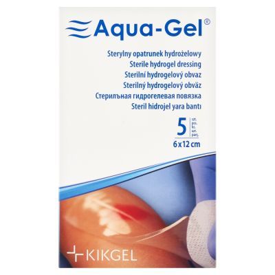 Aqua-Gel, sterylny opatrunek hydrożelowy, 6 x 12 cm, 1 szt. main product photo