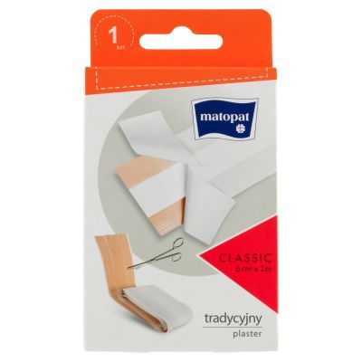 Plaster Classic, na tkaninie z opatrunkiem, 6 cm x 1 m, 1 szt. main product photo