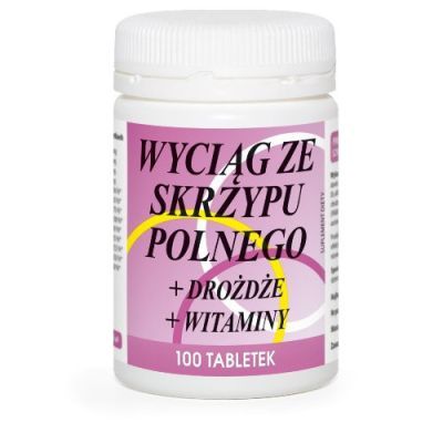 Wyciąg ze skrzypu polnego+drożdże+witaminy, tabletki, 100 szt. main product photo