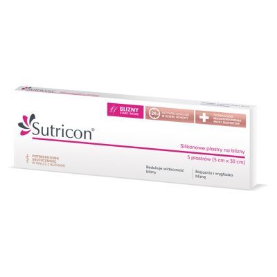 Sutricon, silikonowe plastry na blizny, 5 cm x 30 cm, 5 szt. main product photo