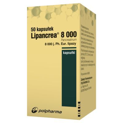 Lipancrea, 8000 j. lipazy, kapsułki, 50 szt. main product photo