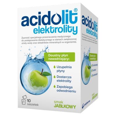 Acidolit, proszek, smak jabłkowy, 4,4 g, 10 saszetek main product photo