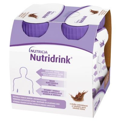 Nutridrink, smak czekoladowy, płyn, 4 x 125 ml main product photo