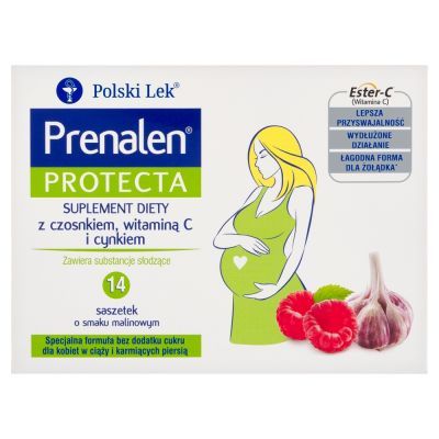 Prenalen, proszek do rozpuszczania o smaku malinowym, 5 g, 14 saszetek main product photo