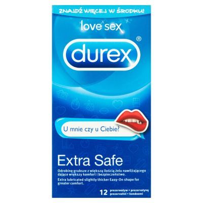 Durex Extra Safe, prezer, U mnie czy u Ciebie?, 12 szt main product photo
