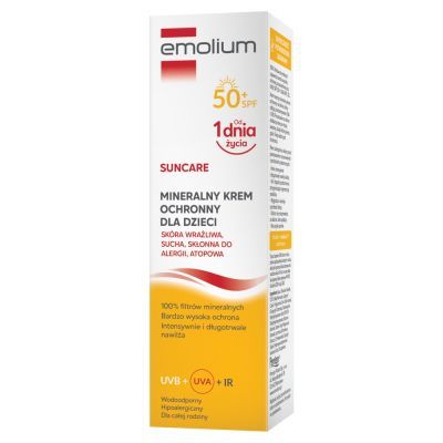 Emolium Suncare, mineralny krem ochronny, SPF 50+, 50 ml main product photo