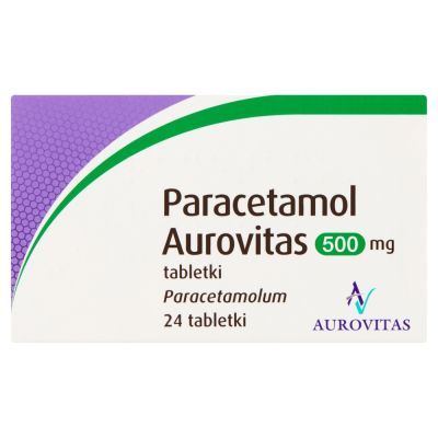 Paracetamol Aurovitas, 500 mg, tabletki, 24 szt. main product photo