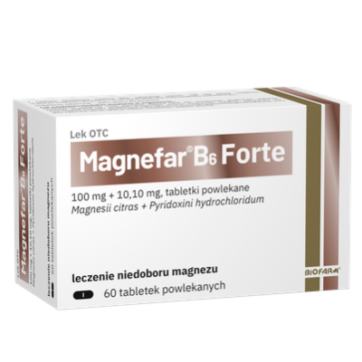 Magnefar B6 Forte, tabletki powlekane, 60 szt. main product photo