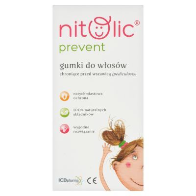Nitolic Prevent, gumki do włosów przeciwdziałające wszawicy, 4 szt. main product photo