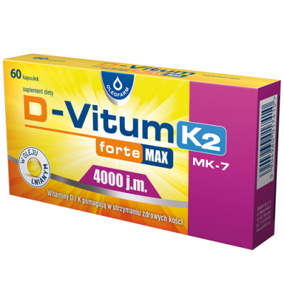 D-Vitum Forte Max 4000 j.m. K2, kapsułki, 60 szt. main product photo