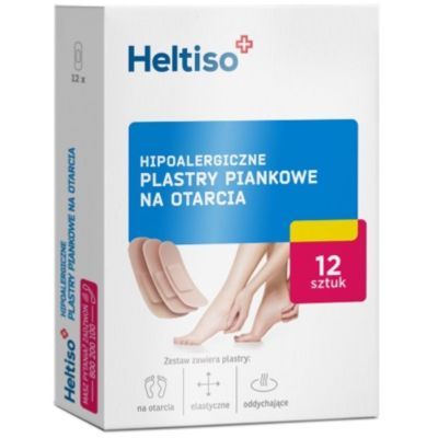Heltiso plastry hipoalergiczne, piankowe na otarcia, 12 sztuk main product photo
