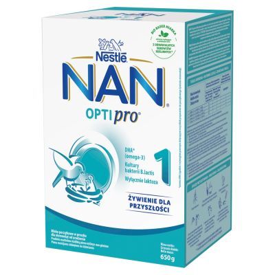 Mleko Nan Optipro 1, mleko początkowe dla niemowląt od urodzenia, proszek, 650 g, (2 x 325 g) main product photo