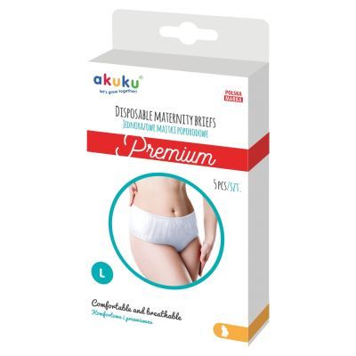 Akuku, majtki jednoraz,poporod,rozm.L,A0551, 5 szt main product photo