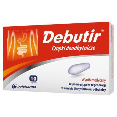 Debutir, czopki doodbytnicze, 10 szt. main product photo