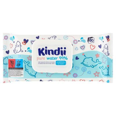 Kindii Pure Water 99%, nawilżane chusteczki, 60 szt. main product photo