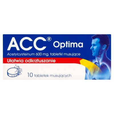 ACC Optima, 600 mg, tabletki musujące, 10 szt. main product photo