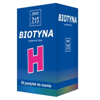 Zdrovit Biotyna, pastylki do ssania o smaku ananasowym, 50 szt. main product photo