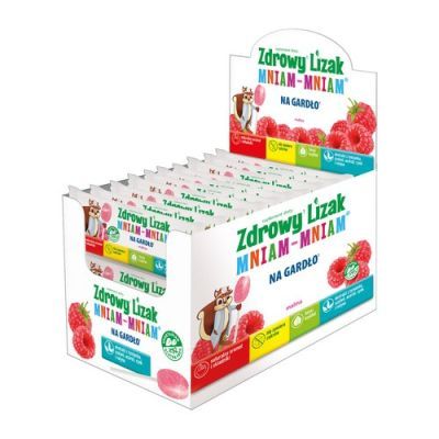 Zdrowy Lizak MniamMniam, na gardło, smak malinowy, 40 szt. main product photo