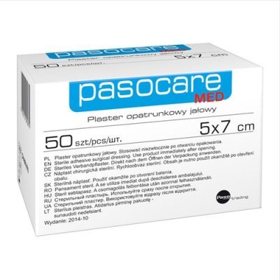 Pasocare Med, plaster opatrunkowy, jałowy, 5 cm x 7 cm, 50 szt. main product photo