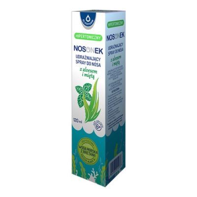 Nosonek, hipertoniczny roztwór wody morskiej do nosa z aloesem i miętą, spray, 120 ml main product photo