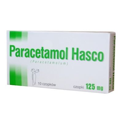 Paracetamol Hasco, 125 mg, czopki, 10 szt. main product photo