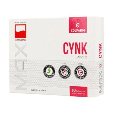 Colfarm, Max Cynk, 10 mg, tabletki, 30 szt. main product photo
